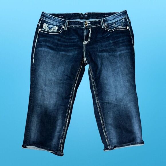 Vigoss The New York Denim Capris Size 24 Waist 42 #147 - Picture 1 of 6